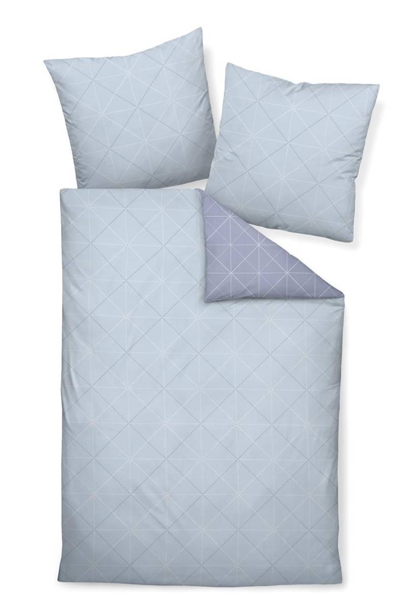 Janine Biber 1B-Bettwäsche 135x200 Davos 65026-08 Wende Rauten grau silber von Janine Design GmbH