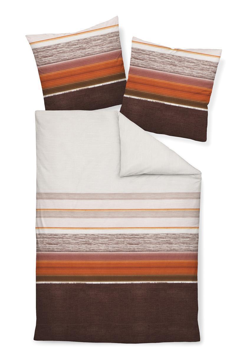 Janine Biber 1B-Bettwäsche 135x200 Davos 65084-04 Streifen braun rost siena maron Janine Biber 1B-Bettwäsche 135x200 Davos 65084-04 Streifen braun rost siena maron von Janine Design GmbH
