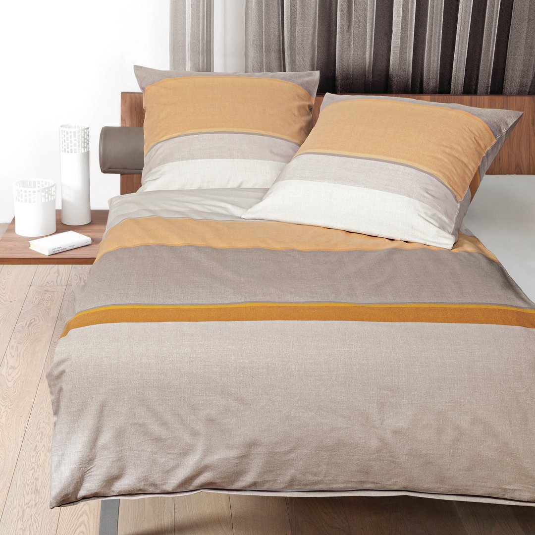 Janine Biber 1B-Bettwäsche 155x220 Davos 65126-03 Streifen bernstein honig nougat Janine Biber 1B-Bettwäsche 155x220 Davos 65126-03 Streifen bernstein honig nougat von Janine Design GmbH