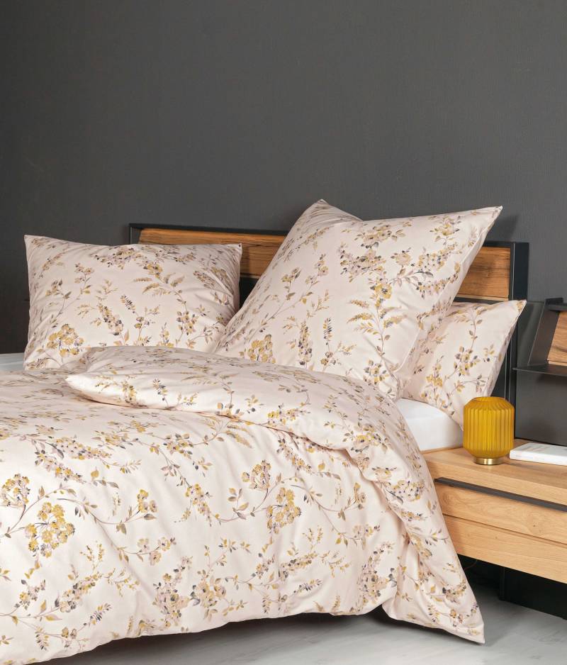 Janine Chinchilla Edelflanell Bettwäsche 135x200 Blütenzweige puder 78052-07 von Janine Design GmbH