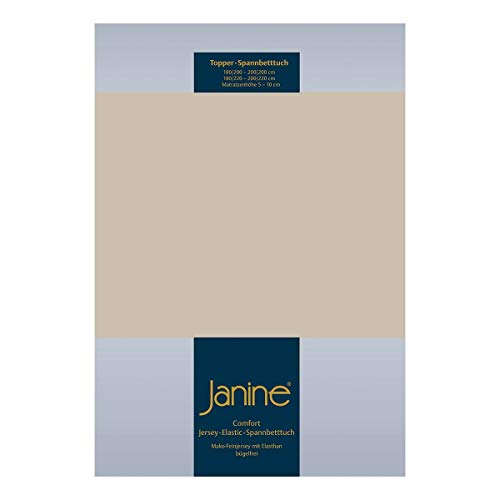 Janine Design Topper Comfort Jersey Spannbetttuch naturell, 140x200 cm - 160x220 cm von Janine