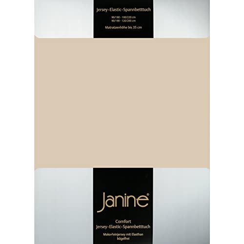 Janine Elastic-Jersey-Spannbetttuch 5002 Fb 29 sand 90x190 - 100x220 von Janine