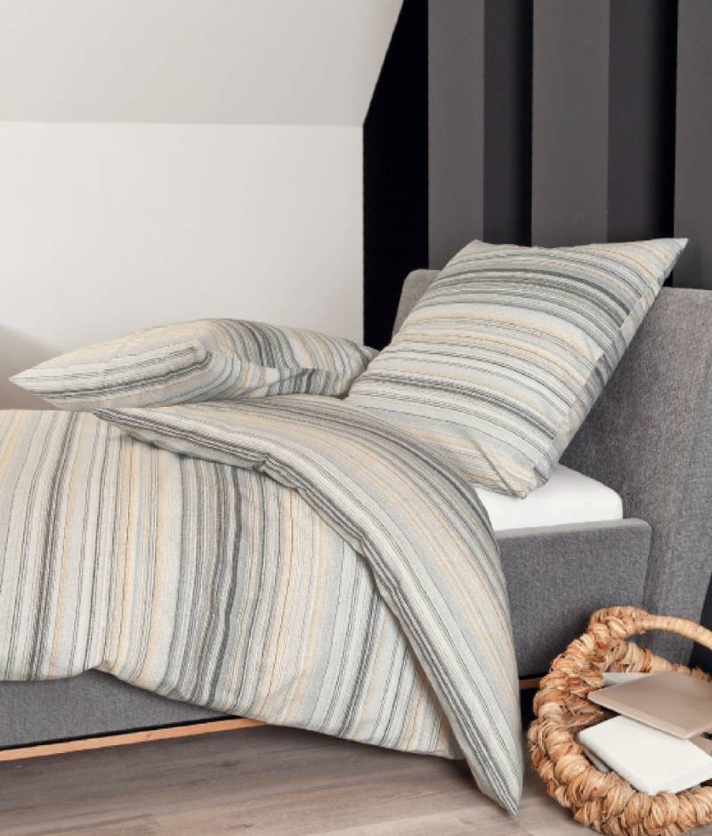 Janine Feinbiber Bettwäsche Davos 200x220 Streifen beige-grau 65011-08 Janine Feinbiber Bettwäsche Davos 200x220 Streifen beige-grau 65011-08 von Janine Design GmbH