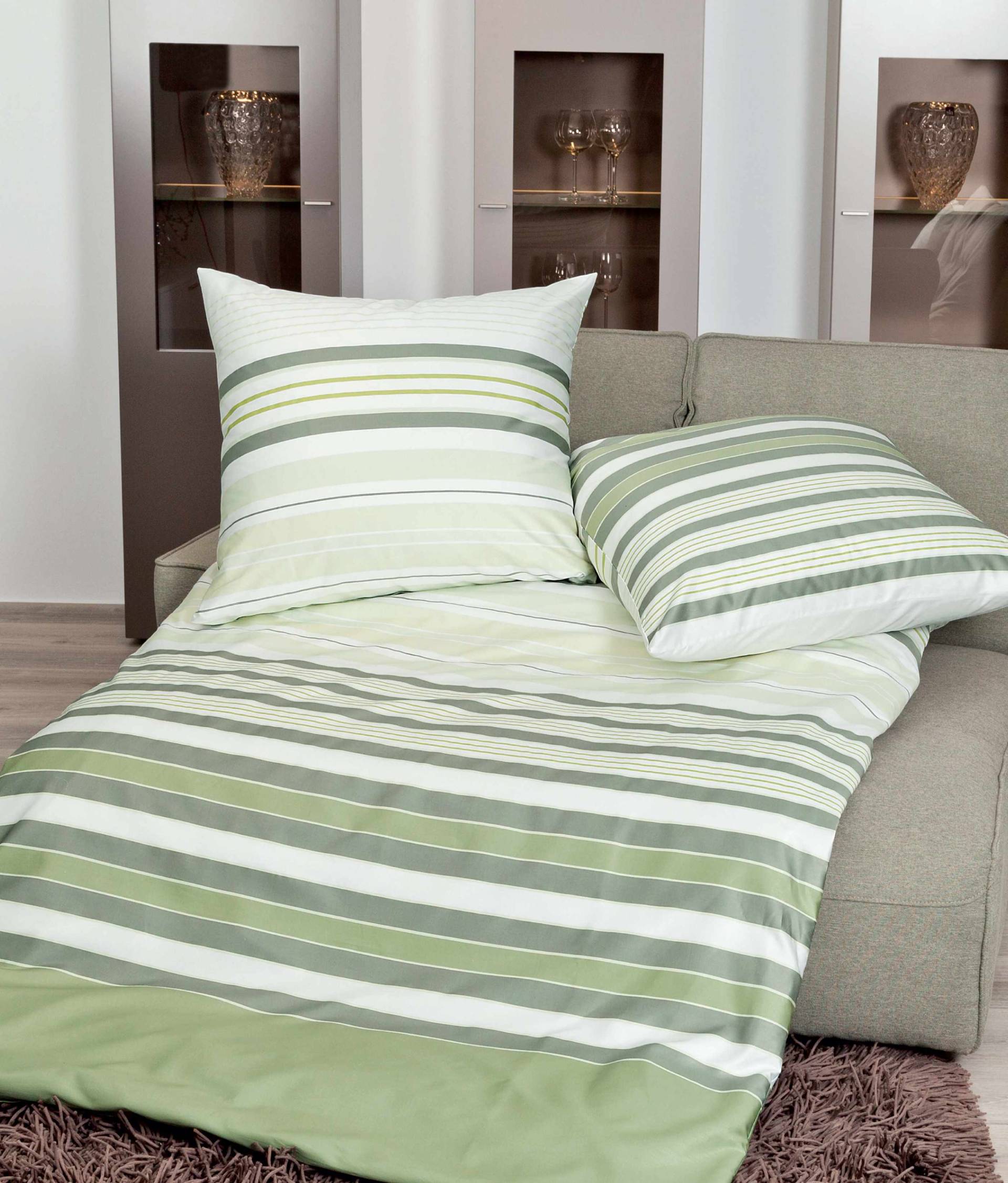 Janine Feinbiber Bettwäsche Davos 240x220 Streifen grün pistazie 65075-06 Janine Feinbiber Bettwäsche Davos 240x220 Streifen grün pistazie 65075-06 von Janine Design GmbH