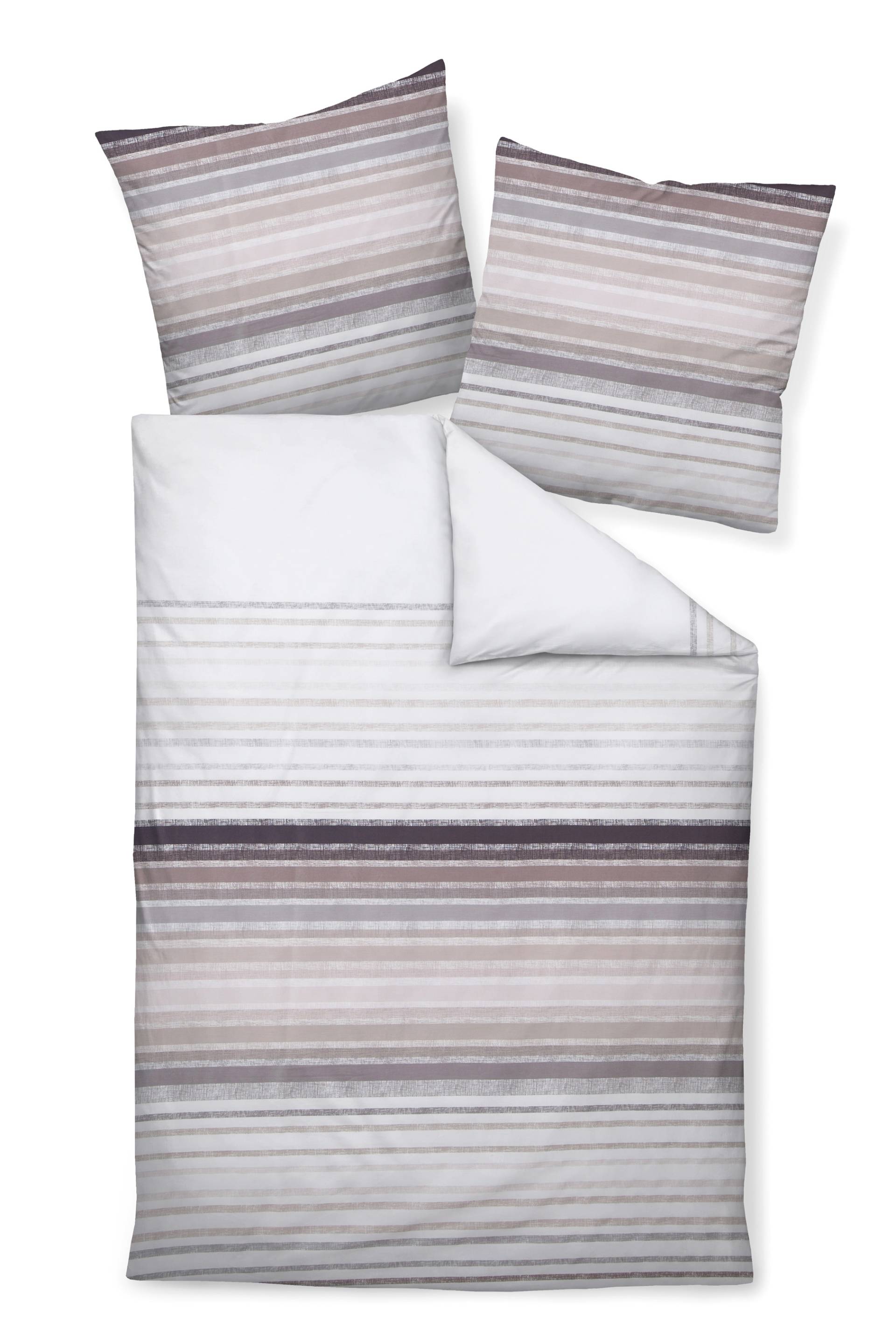 Janine J.D. Mako-Satin Bettwäsche 155x220 Streifen cappuccino rose 87059-07 Janine J.D. Mako-Satin Bettwäsche 155x220 Streifen cappuccino rose 87059-07 von Janine Design GmbH
