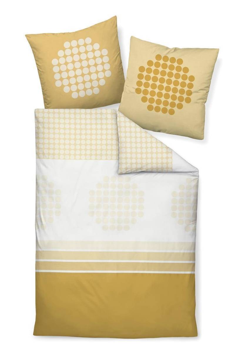 Janine J.D. Mako-Satin Bettwäsche 200x200 Streifen Punkte gelb weiß 87050-03 Janine J.D. Mako-Satin Bettwäsche 200x200 Streifen Punkte gelb weiß 87050-03 von Janine Design GmbH