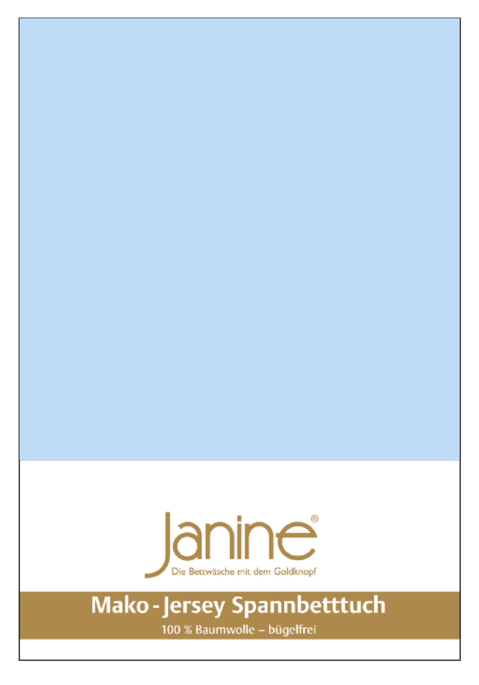Janine Mako Jersey Spannbetttuch Bettlaken 140-160x200 cm OVP 5007 12 hellblau Janine Mako Jersey Spannbetttuch Bettlaken 140-160x200 cm OVP 5007 12 hellblau von Janine Design GmbH