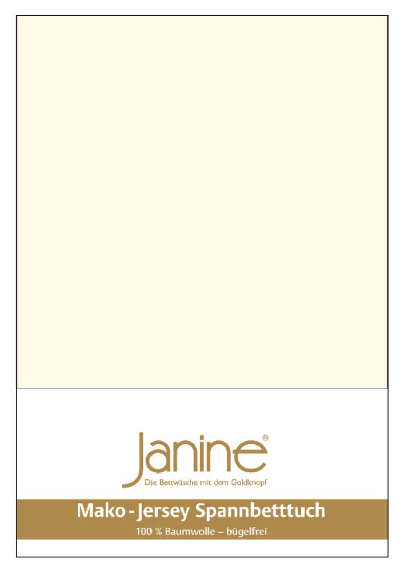 Janine Mako Jersey Spannbetttuch Bettlaken 180 - 200 x 200 cm OVP 5007 07 natur Janine Mako Jersey Spannbetttuch Bettlaken 180 - 200 x 200 cm OVP 5007 07 natur von Janine Design GmbH