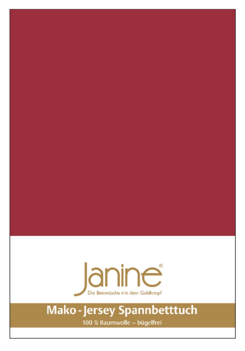 Janine Mako Jersey Spannbetttuch Bettlaken 90 x 190 cm - 100 x 200 cm OVP 5007 71 granat Janine Mako Jersey Spannbetttuch Bettlaken 90 x 190 cm - 100 x 200 cm OVP 5007 71 granat von Janine Design GmbH