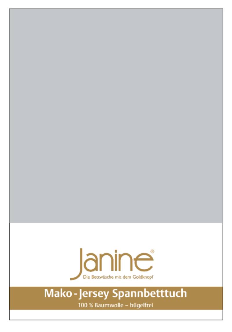 Janine Mako Jersey Spannbetttuch Bettlaken 90 x 190 cm - 100 x 200 cm OVP 5007 18 silber Janine Mako Jersey Spannbetttuch Bettlaken 90 x 190 cm - 100 x 200 cm OVP 5007 18 silber von Janine Design GmbH