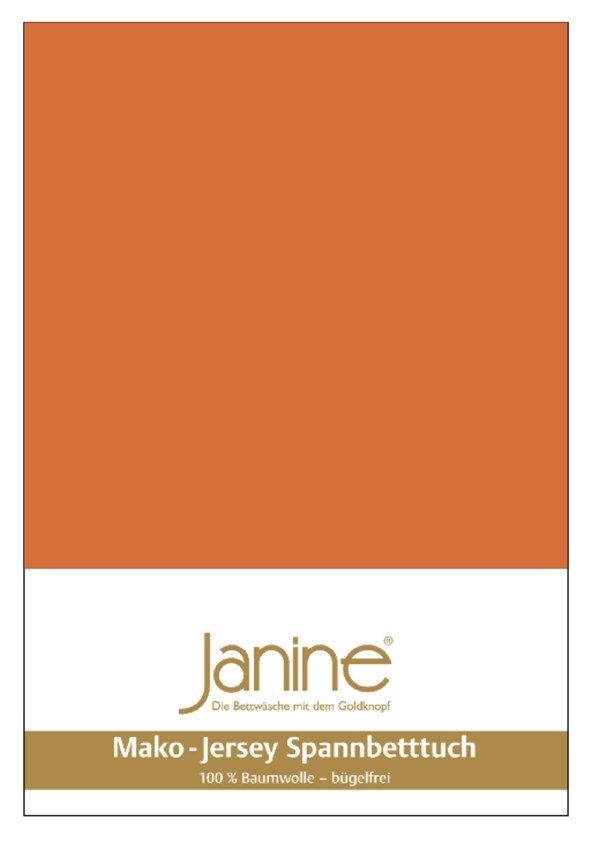 Janine Mako-Jersey Spannbetttuch Spannbettlaken 100% naturreine Baumwolle 140-160cm x 200cm 67 rost-orange Janine Mako-Jersey Spannbetttuch Spannbettlaken 100% naturreine Baumwolle 140-160cm x 200cm 67 rost-orange von Janine Design GmbH