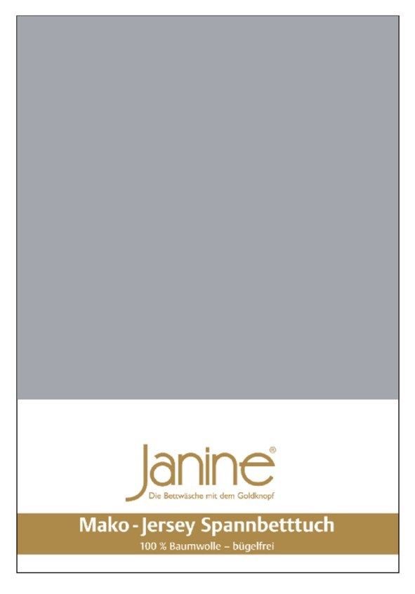 Janine Mako-Jersey Spannbetttuch Spannbettlaken 100% naturreine Baumwolle 140-160cm x 200cm 28 platin Janine Mako-Jersey Spannbetttuch Spannbettlaken 100% naturreine Baumwolle 140-160cm x 200cm 28 platin von Janine Design GmbH