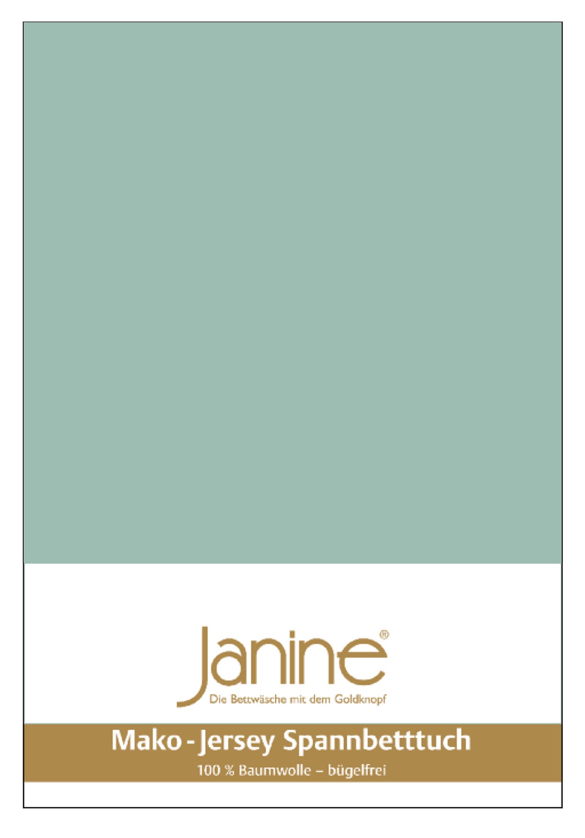 Janine Mako-Jersey Spannbetttuch Spannbettlaken 100% naturreine Baumwolle 36 rauchgrün 140-160cm x 200cm Janine Mako-Jersey Spannbetttuch Spannbettlaken 100% naturreine Baumwolle 36 rauchgrün 140-160cm x 200cm von Janine Design GmbH