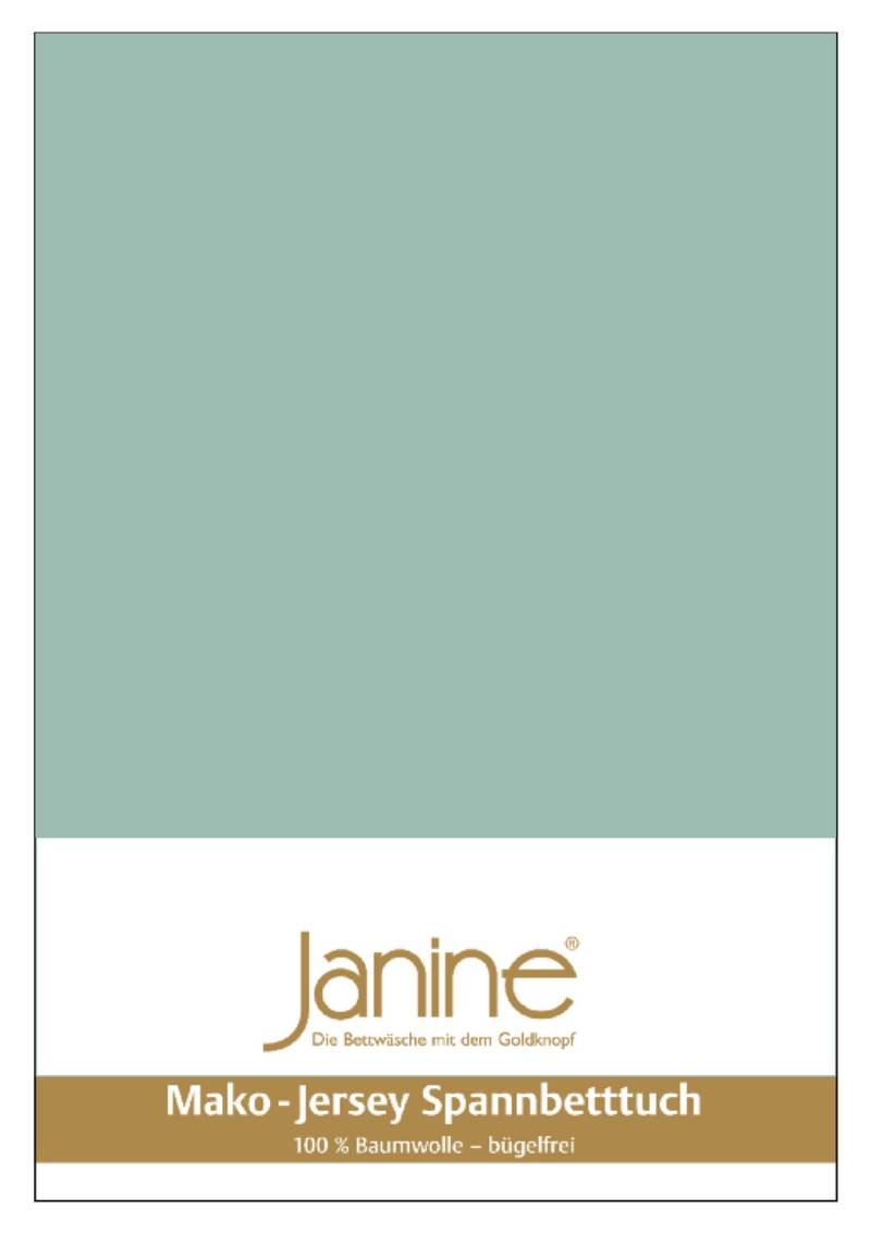 Janine Mako-Jersey Spannbetttuch Spannbettlaken 100% naturreine Baumwolle 36 rauchgrün 140-160cm x 200cm Janine Mako-Jersey Spannbetttuch Spannbettlaken 100% naturreine Baumwolle 36 rauchgrün 140-160cm x 200cm von Janine Design GmbH