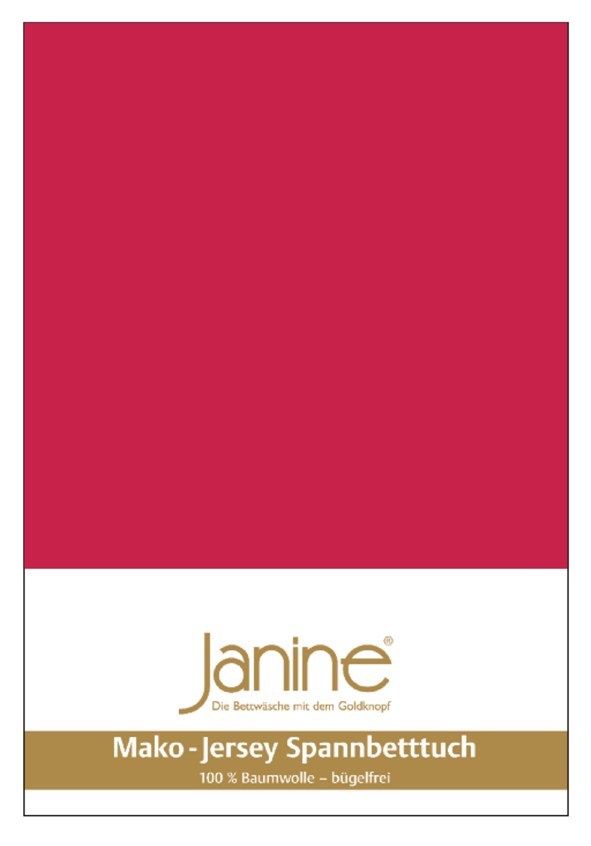 Janine Mako-Jersey Spannbetttuch Spannbettlaken 100% naturreine Baumwolle 140-160cm x 200cm 61 rot Janine Mako-Jersey Spannbetttuch Spannbettlaken 100% naturreine Baumwolle 140-160cm x 200cm 61 rot von Janine Design GmbH