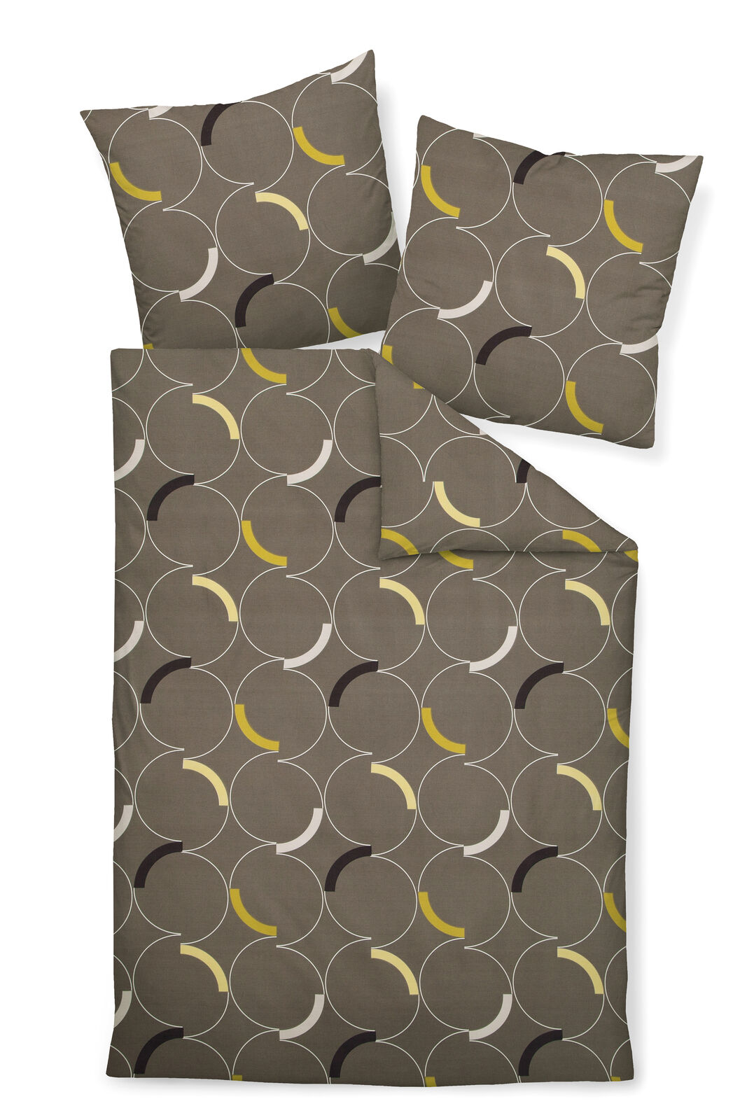 Janine Satin 1B-Bettwäsche 155x220 Ringe Kreise braun ocker 95001-07 Janine Satin 1B-Bettwäsche 155x220 Ringe Kreise braun ocker 95001-07 von Janine Design GmbH