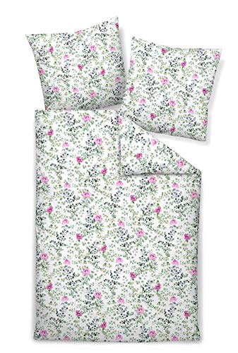 Janine Mako Satin Bettwäsche 2 teilig Bettbezug 135 x 200 cm Kopfkissenbezug 80 x 80 cm Milano 45015-01 fuchsienrosa rauchgrün Janine Mako Satin Bettwäsche 2 teilig Bettbezug 135 x 200 cm Kopfkissenbezug 80 x 80 cm Milano 45015-01 fuchsienrosa rauchgrün von Janine