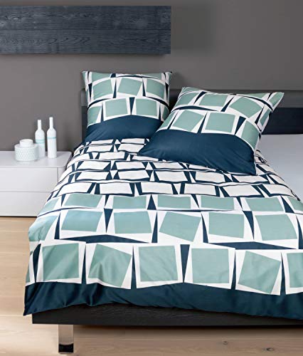 Janine Mako-Satin Bettwäsche J.D. 87060-06 1 Bettbezug 155 x 220 cm + 1 Kissenbezug 80 x 80 cm von Janine
