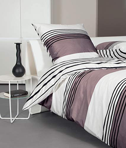 Janine Mako Satin Bettwäsche Kissenhülle 80 cm x 80 cm braun anthrazit feindfädige und dichtgewebter Kissenbezug Janine Mako Satin Bettwäsche Kissenhülle 80 cm x 80 cm braun anthrazit feindfädige und dichtgewebter Kissenbezug von Janine