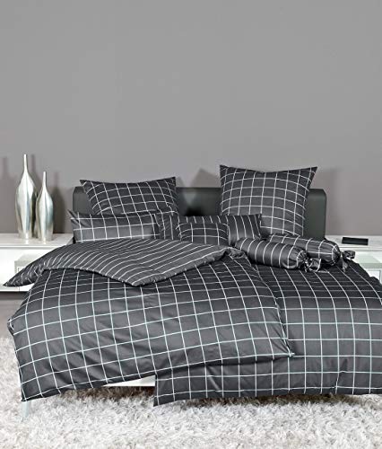 Janine Mako Satin Bettwäsche modernclassic 135 x 200 cm anthrazit Fb. 48 Janine Mako Satin Bettwäsche modernclassic 135 x 200 cm anthrazit Fb. 48 von Janine