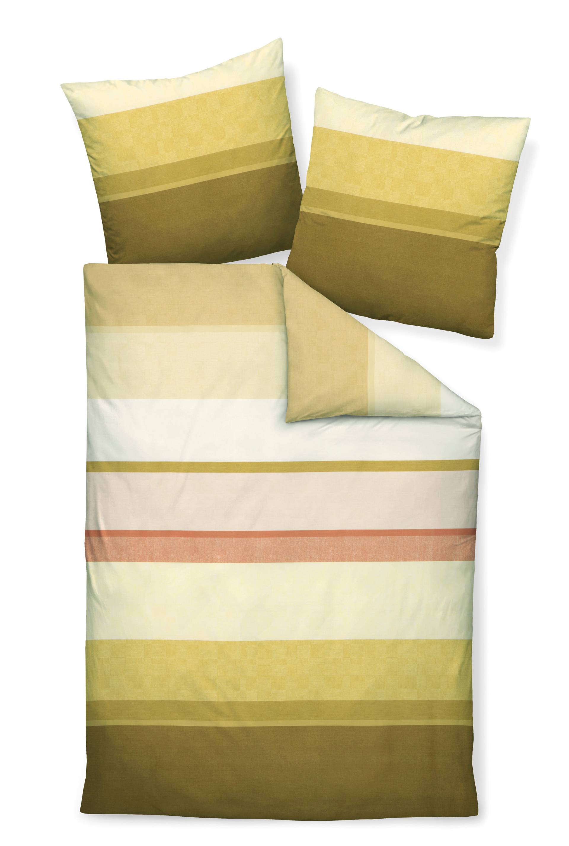 Janine Moments Mako-Satin Bettwäsche 135x200 Streifen oliv senf 98074-03 Janine Moments Mako-Satin Bettwäsche 135x200 Streifen oliv senf 98074-03 von Janine Design GmbH