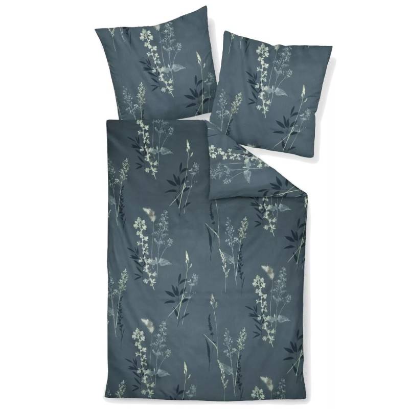 Janine Moments Mako-Satin Bettwäsche 155x220 Gräser Blätter Grashalm blau 98114-2 Janine Moments Mako-Satin Bettwäsche 155x220 Gräser Blätter Grashalm blau 98114-2 von Janine Design GmbH