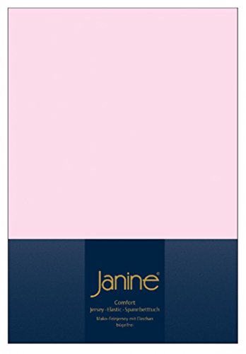Janine Spannbettlaken Elastic-Jersey Baumwolle/Comfort Elastic 5002, Farbe:zartrosa 11, Größe:200 x 200 cm von Janine