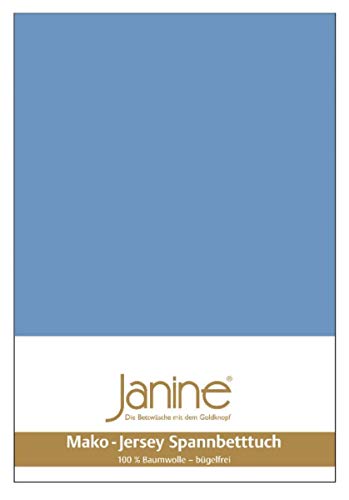 Janine Spannbetttuch 5007 Mako Jersey 140/200 bis 160/200 cm blau Fb. 42 Janine Spannbetttuch 5007 Mako Jersey 140/200 bis 160/200 cm blau Fb. 42 von Janine