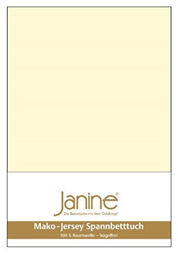 Janine Spannbetttuch 5007 Mako Jersey 140/200 bis 160/200 cm champanger Fb. 17 von Janine