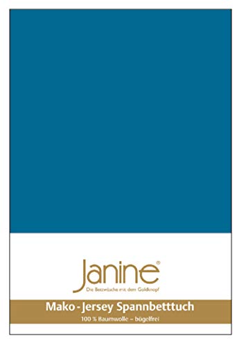 Janine Spannbetttuch 5007 Mako Jersey 140/200 bis 160/200 cm denimblau Fb. 62 von Janine