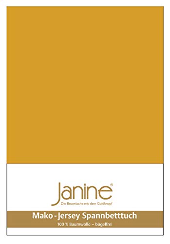 Janine Spannbetttuch 5007 Mako Jersey 140/200 bis 160/200 cm honiggold Fb. 73 von Janine