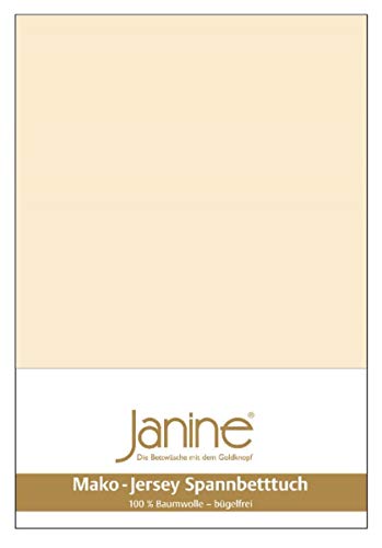 Janine Spannbetttuch 5007 Mako Jersey 140/200 bis 160/200 cm leinen Fb. 27 von Janine