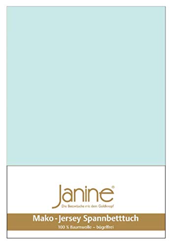 Janine Spannbetttuch 5007 Mako Jersey 140/200 bis 160/200 cm morgennebel Fb. 22 von Janine