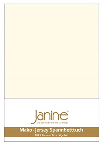 Janine Spannbetttuch 5007 Mako Jersey 140/200 bis 160/200 cm Natur Fb. 07 von Janine