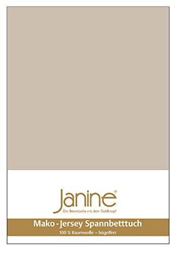 Janine Spannbetttuch 5007 Mako Jersey 140/200 bis 160/200 cm naturell Fb. 19 von Janine