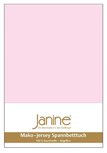 Janine Spannbetttuch 5007 Mako Jersey 140/200 bis 160/200 cm zartrosa Fb. 11 von Janine