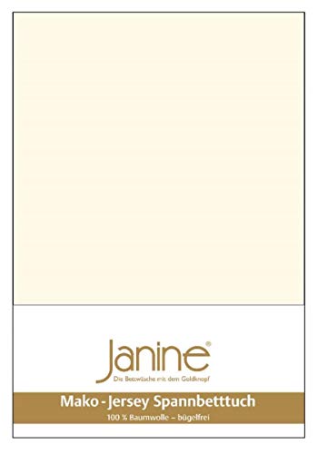 Janine Spannbetttuch 5007 Mako Jersey 180/200 bis 200/200 cm Natur Fb. 07 von Janine