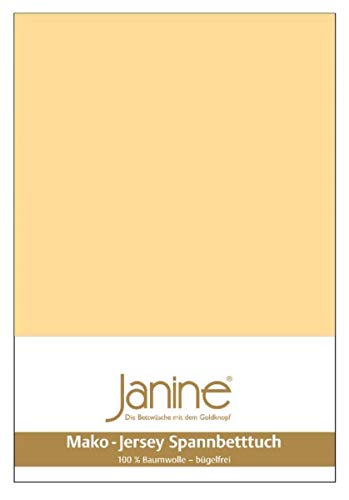 Janine Spannbetttuch 5007 Mako Jersey 180/200 bis 200/200 cm vanille Fb. 23 von Janine