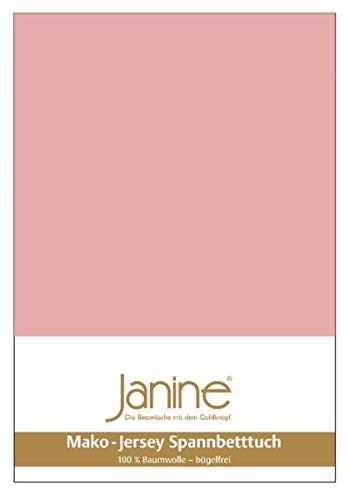 Janine Spannbetttuch 5007 Mako Jersey 180/200 bis 200/200 cm zartmauve Fb. 31 von Janine