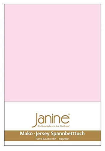 Janine Spannbetttuch 5007 Mako Jersey 180/200 bis 200/200 cm zartrosa Fb. 11 von Janine