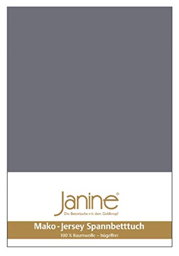 Janine Spannbetttuch 5007 Mako Jersey 90/190 bis 100/200 cm opalgrau Fb. 48 von Janine