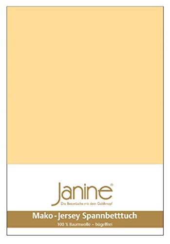 Janine Spannbetttuch 5007 Mako Jersey 90/190 bis 100/200 cm vanille Fb. 23 von Janine