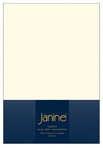 Janine Spannbettlaken Elastic-Jersey Baumwolle/Comfort Elastic 5002, Farbe:Natur 07, Größe:200 x 200 cm von Janine