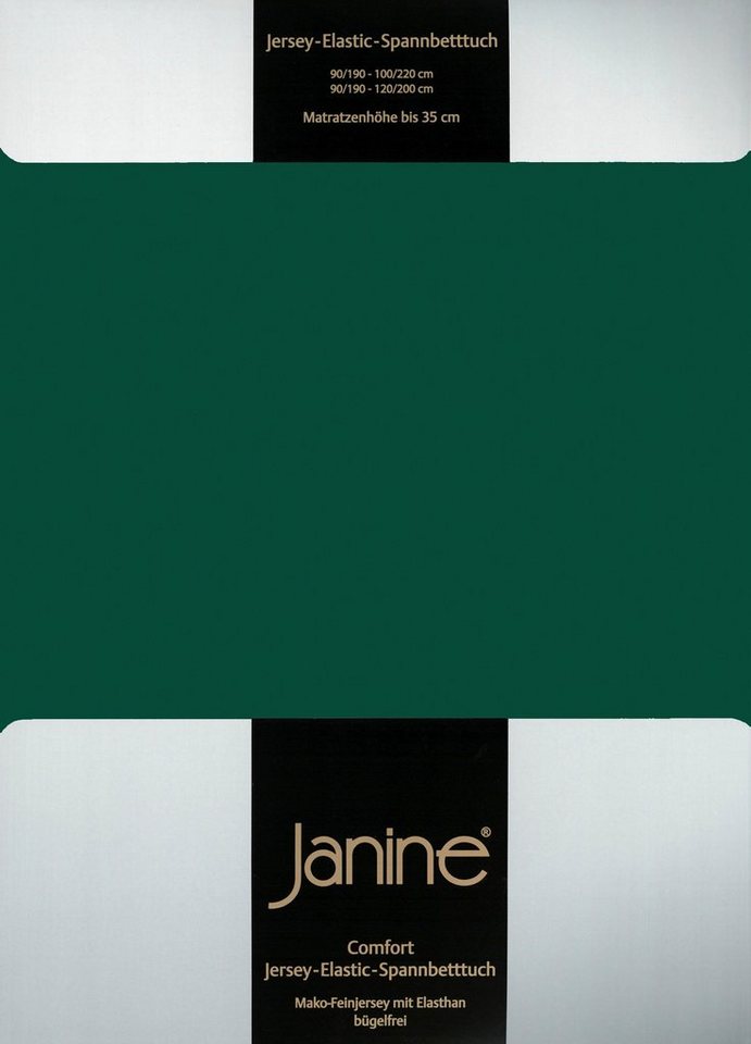 Spannbettlaken ELASTIC 5002, Janine, Jersey-Elasthan, Gummizug: rundum, (1 Stück), für Matratzen bis 35 cm Höhe, 95% Baumwolle, hochwertig, langlebig von Janine