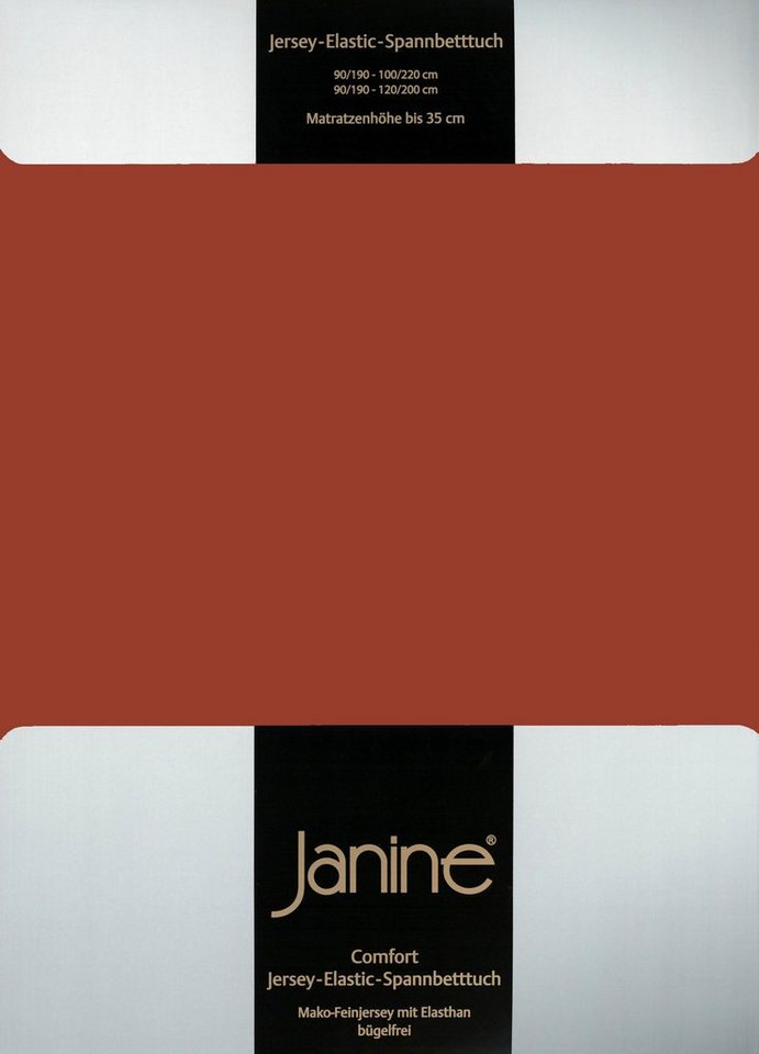 Spannbettlaken ELASTIC 5002, Janine, Jersey-Elasthan, Gummizug: rundum, (1 Stück), für Matratzen bis 35 cm Höhe, 95% Baumwolle, hochwertig, langlebig von Janine