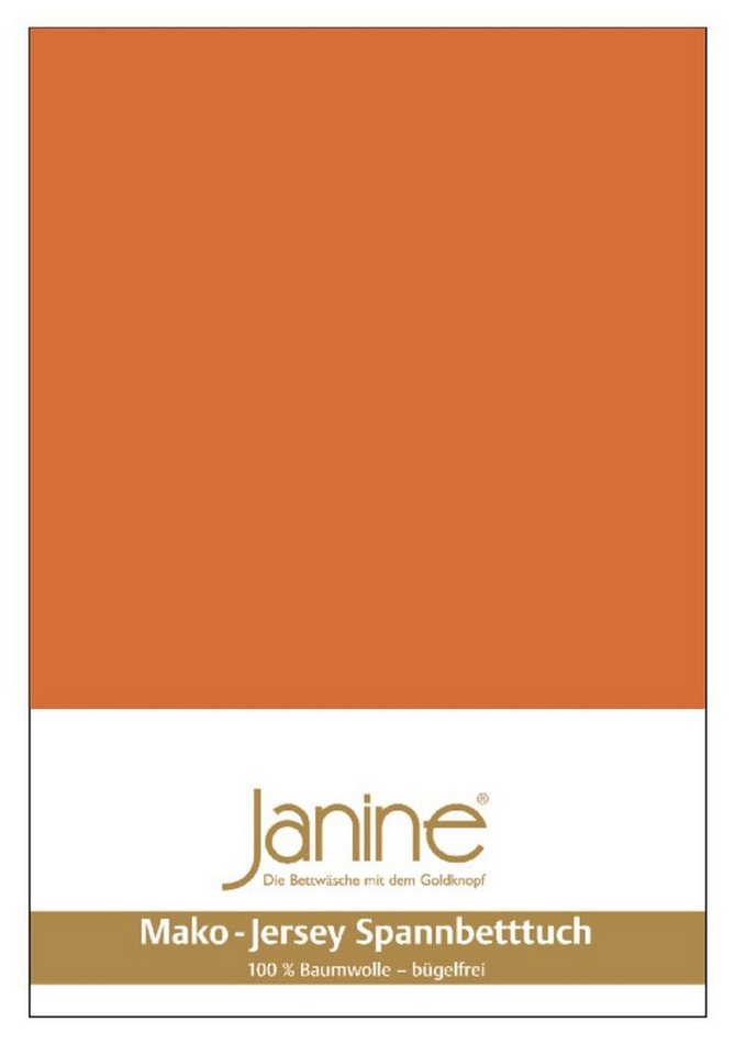 Spannbettlaken Janine Mako Jersey Spannbetttuch Bettlaken 180 - 200 x 200 cm OVP 5007, Janine, Mako-Jersey, Gummizug: rundum, (1 Stück) von Janine