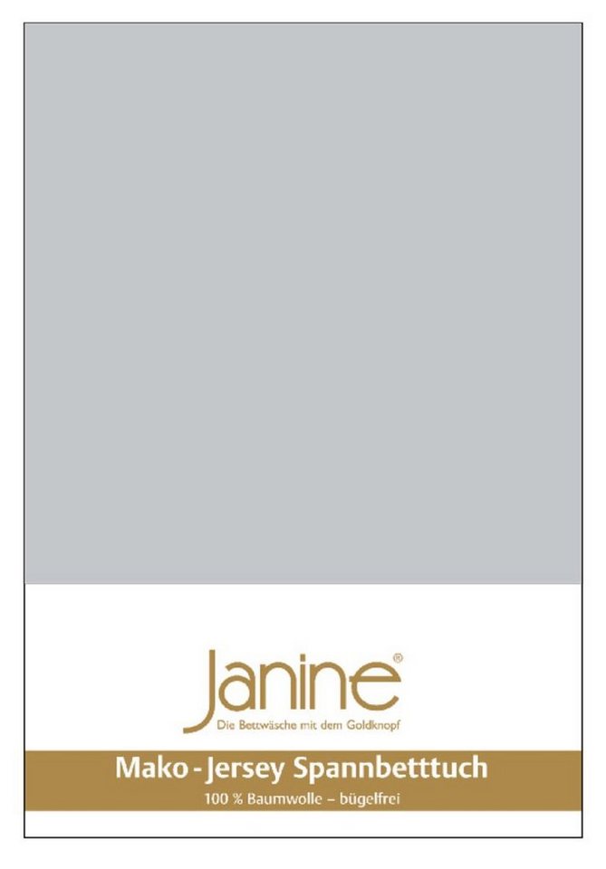 Spannbettlaken Janine Mako Jersey Spannbetttuch Bettlaken 180 - 200 x 200 cm OVP 5007, Janine, Mako-Jersey, Gummizug: rundum, (1 Stück) von Janine