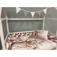 Boho-Waldtiere - Bettwäsche Set Nach Wunsch Gefertigt Farben Waldtiere Verschiedene Größen von JaninesFadenzauber