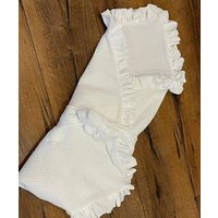 Einschlagdecke - Taufdecke Rüschendecke Einschlagdecke - Taufdecke Rüschendecke von JaninesFadenzauber