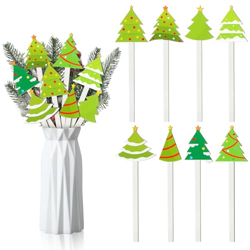 Janinka 24 Stück doppelseitige Holz-Plektren für Weihnachtsbaum, rustikaler Weihnachtsbaum, Tafelaufsatz für Zuhause, Vasenfüller, Dekoration, Basteln, DIY, Weihnachtshaus-Dekorationen von Janinka
